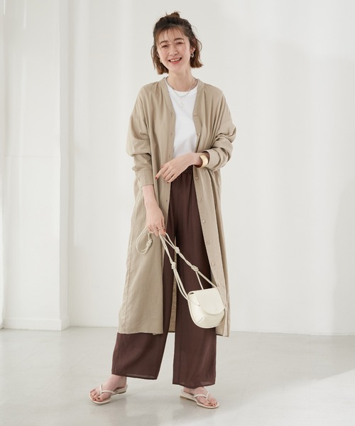 セール 麻混バックギャザードルマンワンピース 無地 ワンピース Earth Music Ecology アースミュージックアンドエコロジー のファッション通販 Zozotown