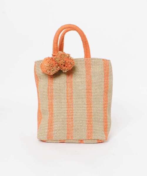 F by ROSSO（エフバイロッソ）の「beej　インドメイドジュートカゴバッグ（かごバッグ・レディース・イエロー系その他/ブラウン/オレンジ・-）」の6枚目の写真