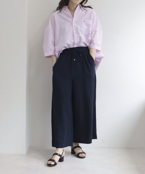 fredy emue(フレディエミュ)の「リネン混イージーパンツ【サイズ展開あり】(その他パンツ・レディース・ベージュ/ネイビー/グリーン・38/36)」の6枚目の写真