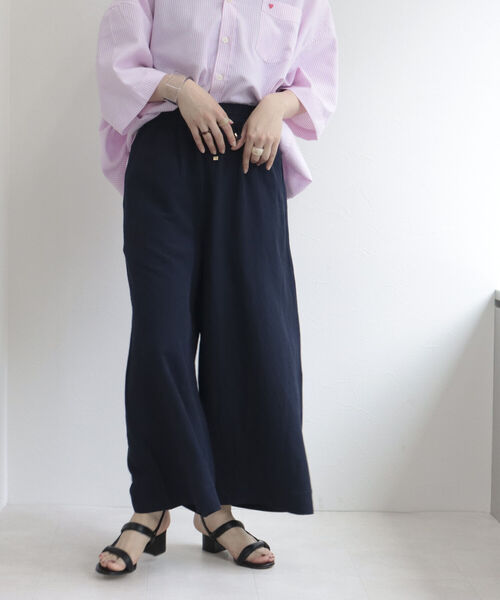 fredy emue(フレディエミュ)の「リネン混イージーパンツ【サイズ展開あり】(その他パンツ・レディース・ベージュ/ネイビー/グリーン・38/36)」の8枚目の写真
