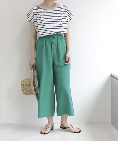 fredy emue(フレディエミュ)の「リネン混イージーパンツ【サイズ展開あり】(その他パンツ・レディース・ベージュ/ネイビー/グリーン・38/36)」の11枚目の写真
