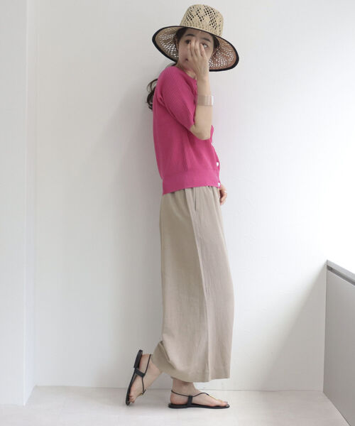 fredy emue(フレディエミュ)の「リネン混イージーパンツ【サイズ展開あり】(その他パンツ・レディース・ベージュ/ネイビー/グリーン・38/36)」の16枚目の写真