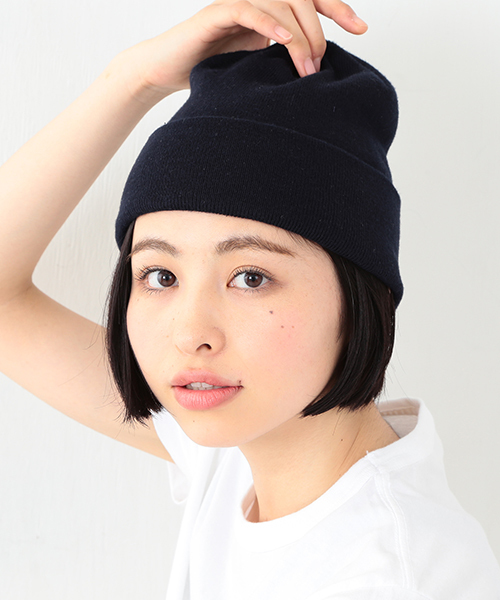 LEUCHTFEUER(ロイフトフォイヤー)の「LEUCHTFEUER / ワッチキャップ 15SS(ニットキャップ/ビーニー・レディース・ナチュラル/レッド系その他/オリーブ/ネイビー・ONE SIZE)」の4枚目の写真