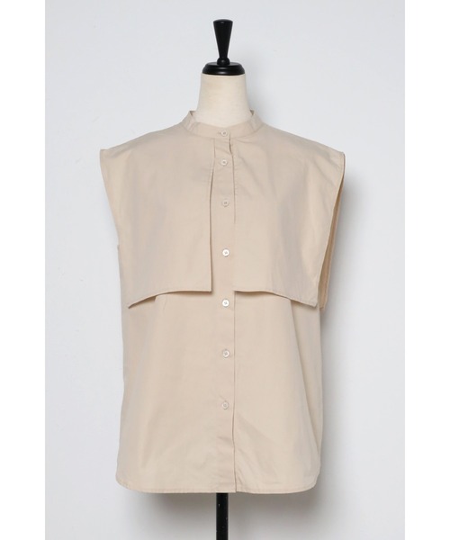 Bonjour Sagan(ボンジュールサガン)の「ヨークデザインノースリーブシャツ(シャツ/ブラウス・レディース・ベージュ/オフホワイト・FREE)」の21枚目の写真