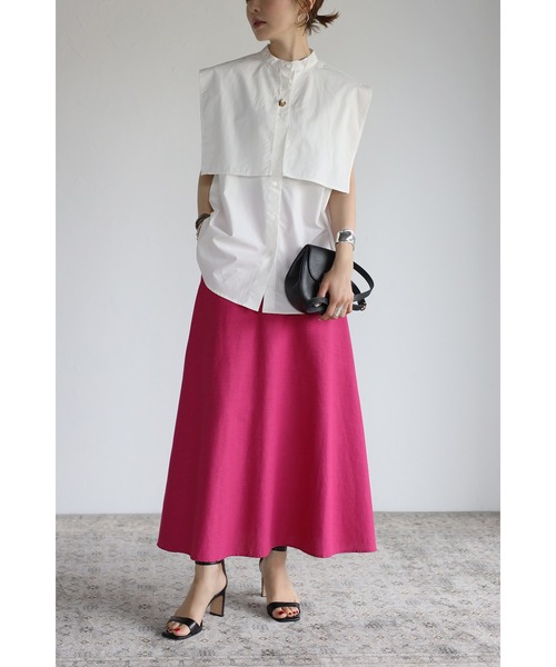 Bonjour Sagan(ボンジュールサガン)の「ヨークデザインノースリーブシャツ(シャツ/ブラウス・レディース・ベージュ/オフホワイト・FREE)」の3枚目の写真