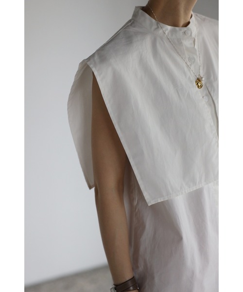 Bonjour Sagan(ボンジュールサガン)の「ヨークデザインノースリーブシャツ(シャツ/ブラウス・レディース・ベージュ/オフホワイト・FREE)」の9枚目の写真