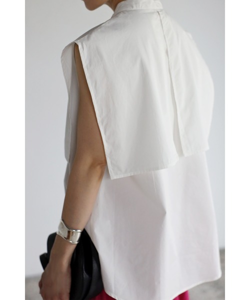 Bonjour Sagan(ボンジュールサガン)の「ヨークデザインノースリーブシャツ(シャツ/ブラウス・レディース・ベージュ/オフホワイト・FREE)」の10枚目の写真