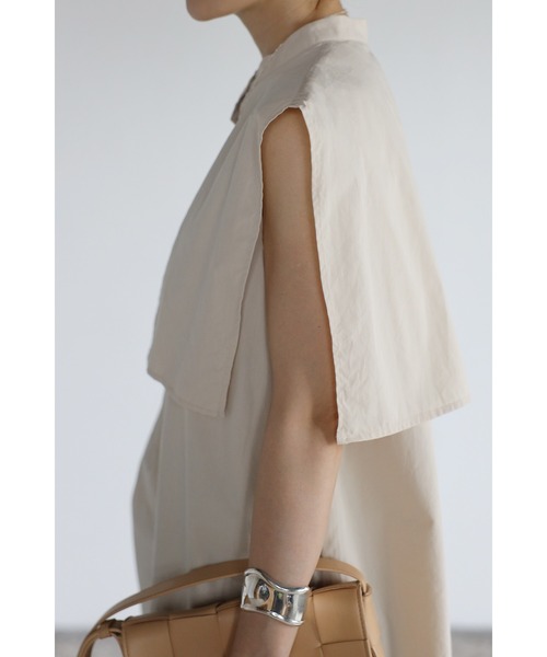 Bonjour Sagan(ボンジュールサガン)の「ヨークデザインノースリーブシャツ(シャツ/ブラウス・レディース・ベージュ/オフホワイト・FREE)」の19枚目の写真