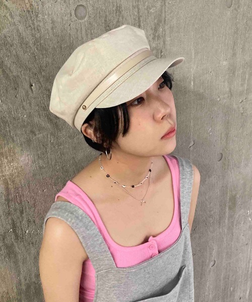Casselini(キャセリーニ)の「ポイントレザーキャスケット(キャスケット・レディース・ブラック/ベージュ/オリーブ・FREE)」の13枚目の写真