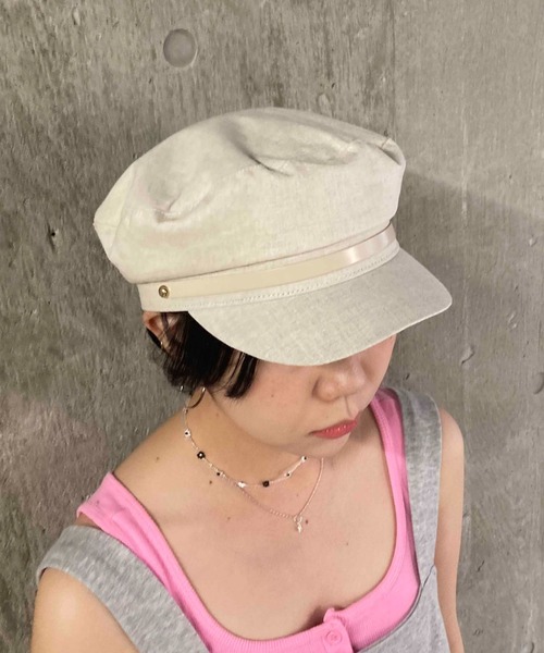 Casselini(キャセリーニ)の「ポイントレザーキャスケット(キャスケット・レディース・ブラック/ベージュ/オリーブ・FREE)」の14枚目の写真