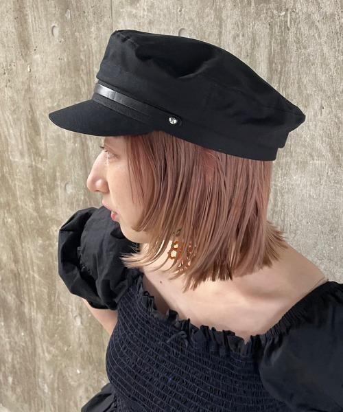 Casselini(キャセリーニ)の「ポイントレザーキャスケット(キャスケット・レディース・ブラック/ベージュ/オリーブ・FREE)」の17枚目の写真