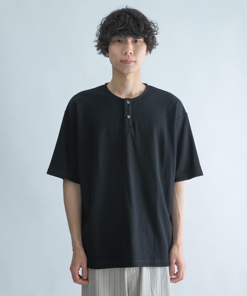 FORK&SPOON（フォークアンドスプーン）の「FORK&SPOON　カノコヘンリーネックTシャツ（Tシャツ/カットソー・メンズ・ブラック/ブラウン・5/4）」の22枚目の写真