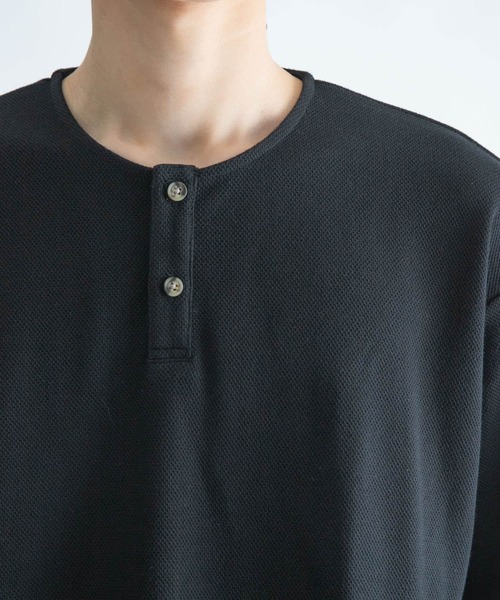 FORK&SPOON（フォークアンドスプーン）の「FORK&SPOON　カノコヘンリーネックTシャツ（Tシャツ/カットソー・メンズ・ブラック/ブラウン・5/4）」の14枚目の写真