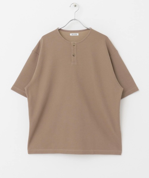 FORK&SPOON（フォークアンドスプーン）の「FORK&SPOON　カノコヘンリーネックTシャツ（Tシャツ/カットソー・メンズ・ブラック/ブラウン・5/4）」の5枚目の写真
