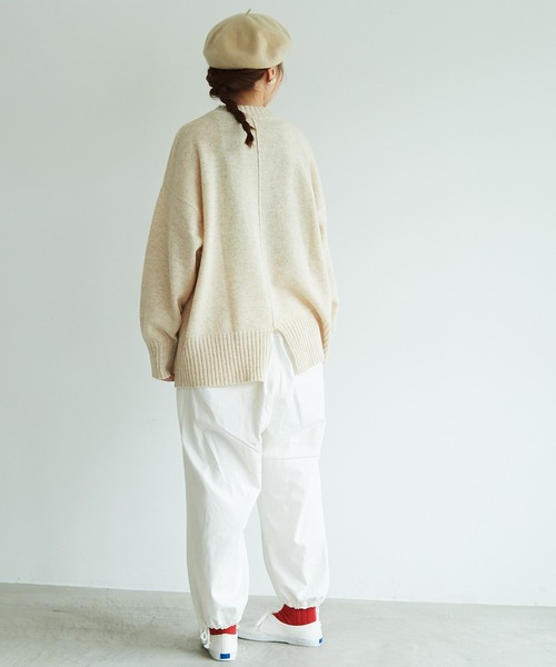 aimer le mieux（エメルミュー）の「aimer ラム/ナイロン 撚杢スタンドプルオーバー（ニット/セーター・レディース・ブルー/グリーン/その他/サーモンピンク/キナリ・FREE）」の11枚目の写真