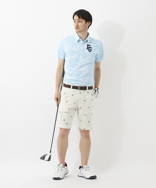 セール】【FILA GOLF:フィラゴルフ】ボタニカルリーフ柄半袖