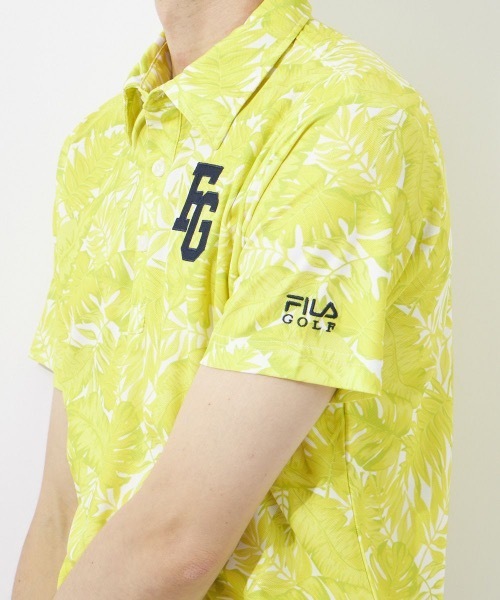 セール】【FILA GOLF:フィラゴルフ】ボタニカルリーフ柄半袖