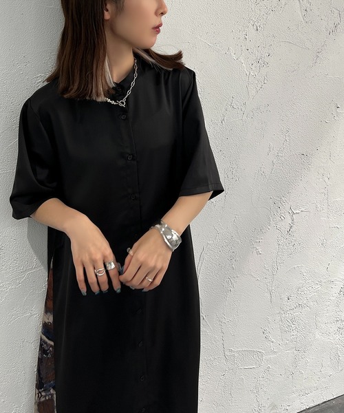 apres jour mignon(アプレジュールミニョン)の「サイド切り替えプリントワンピース【ZOZOTOWN限定アイテム】(ワンピース・レディース・ブラック/ブラック系その他2/ブラック系その他・フリー/X-LARGE)」の6枚目の写真