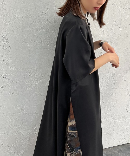 apres jour mignon(アプレジュールミニョン)の「サイド切り替えプリントワンピース【ZOZOTOWN限定アイテム】(ワンピース・レディース・ブラック/ブラック系その他2/ブラック系その他・フリー/X-LARGE)」の15枚目の写真