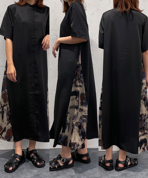 apres jour mignon(アプレジュールミニョン)の「サイド切り替えプリントワンピース【ZOZOTOWN限定アイテム】(ワンピース・レディース・ブラック/ブラック系その他2/ブラック系その他・フリー/X-LARGE)」の22枚目の写真