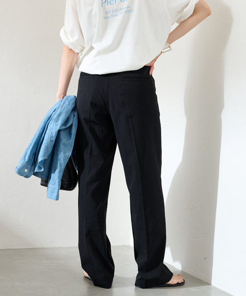 FRAMeWORK(フレームワーク)の「センタープレスストレートパンツ(その他パンツ・レディース・ホワイト/ブラック/グリーン・40/38/36/34)」の12枚目の写真