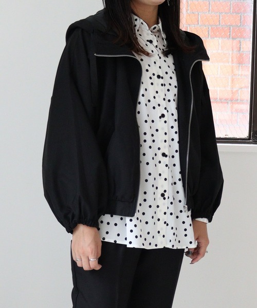 DONOBAN（ドノバン）の「ドットブラウス（シャツ/ブラウス・レディース・ホワイト/ブラック/ベージュ・F）」の12枚目の写真