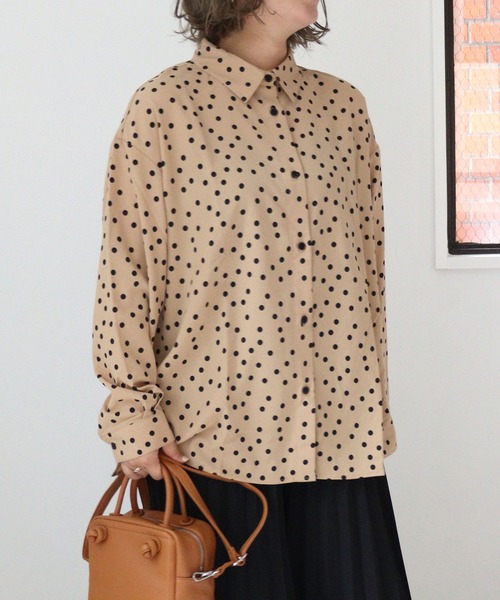 DONOBAN（ドノバン）の「ドットブラウス（シャツ/ブラウス・レディース・ホワイト/ブラック/ベージュ・F）」の19枚目の写真