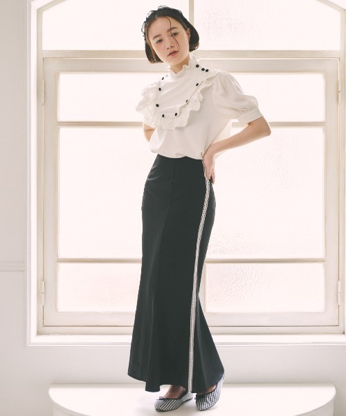 MIRO AMURETTE(ミロアミュレット)の「dentelle mermaid skirt/サイドレースマーメイドスカート(スカート・レディース・ブラック・SMALL/MEDIUM)」の5枚目の写真