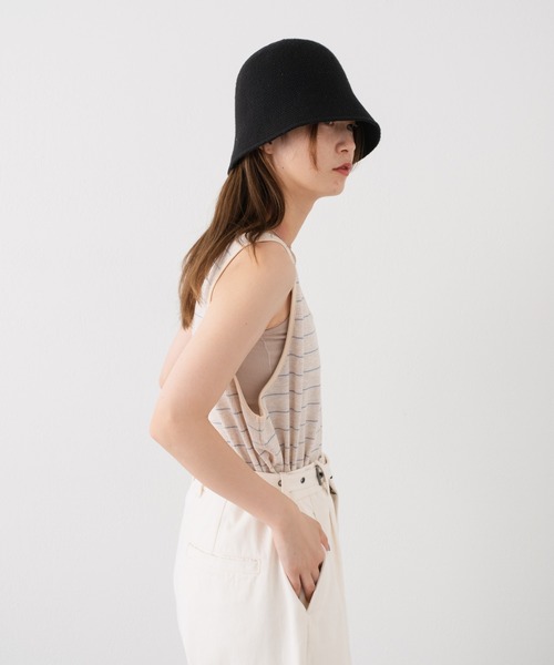 Kastane（カスタネ）の「【WHIMSIC】サーマルタンクトップ（タンクトップ・レディース・チャコールグレー/アイボリー/ミント・FREE）」の7枚目の写真