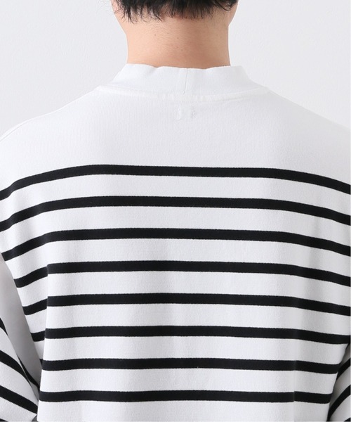 EDIFICE(エディフィス)の「【ETS.MATERIAUX / マテリオ】パネルボーダー モックネック(Tシャツ/カットソー・メンズ・ホワイト/スカイブルー・1/2/3)」の15枚目の写真