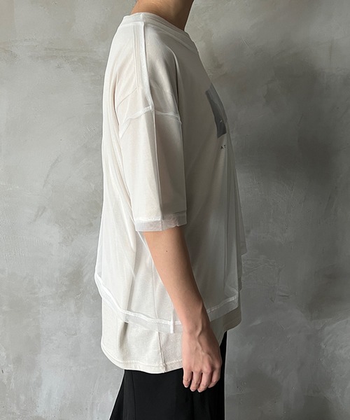 kutir（クティール）の「チュールシアーTシャツ（Tシャツ/カットソー・レディース・ホワイト/ライトブルー/ブラック・FREE）」の19枚目の写真