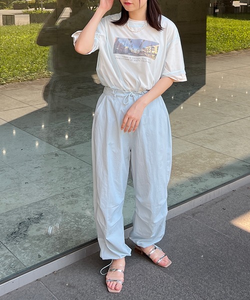 kutir（クティール）の「チュールシアーTシャツ（Tシャツ/カットソー・レディース・ホワイト/ライトブルー/ブラック・FREE）」の16枚目の写真