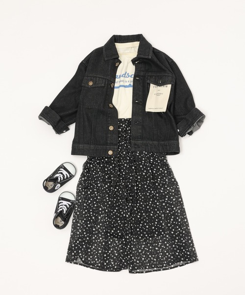 CIAOPANIC TYPY（チャオパニックティピー）の「【KIDS】甘織デニムGジャン（デニムジャケット・キッズ・ブラック/ネイビー・SMALL/MEDIUM/LARGE/X-LARGE/XX-LARGE）」の5枚目の写真