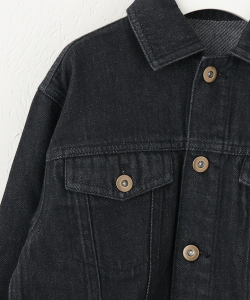 CIAOPANIC TYPY（チャオパニックティピー）の「【KIDS】甘織デニムGジャン（デニムジャケット・キッズ・ブラック/ネイビー・SMALL/MEDIUM/LARGE/X-LARGE/XX-LARGE）」の8枚目の写真