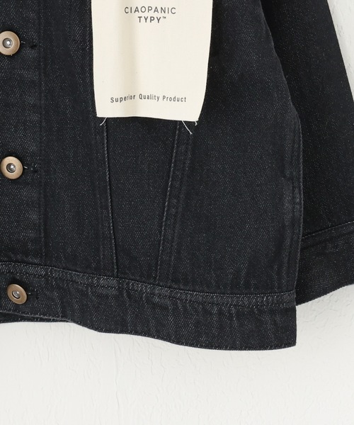 CIAOPANIC TYPY（チャオパニックティピー）の「【KIDS】甘織デニムGジャン（デニムジャケット・キッズ・ブラック/ネイビー・SMALL/MEDIUM/LARGE/X-LARGE/XX-LARGE）」の9枚目の写真