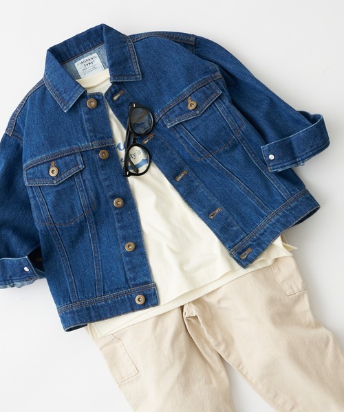 CIAOPANIC TYPY（チャオパニックティピー）の「【KIDS】甘織デニムGジャン（デニムジャケット・キッズ・ブラック/ネイビー・SMALL/MEDIUM/LARGE/X-LARGE/XX-LARGE）」の20枚目の写真