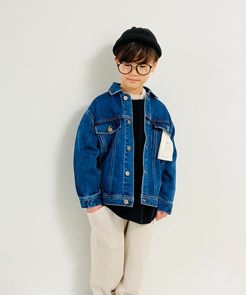 CIAOPANIC TYPY（チャオパニックティピー）の「【KIDS】甘織デニムGジャン（デニムジャケット・キッズ・ブラック/ネイビー・SMALL/MEDIUM/LARGE/X-LARGE/XX-LARGE）」の14枚目の写真