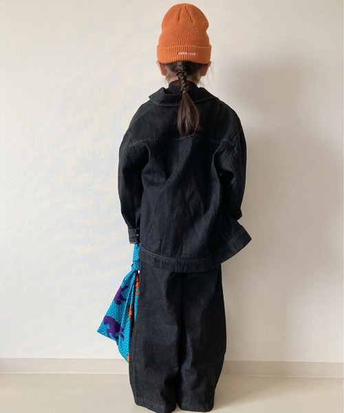 CIAOPANIC TYPY（チャオパニックティピー）の「【KIDS】甘織デニムGジャン（デニムジャケット・キッズ・ブラック/ネイビー・SMALL/MEDIUM/LARGE/X-LARGE/XX-LARGE）」の19枚目の写真