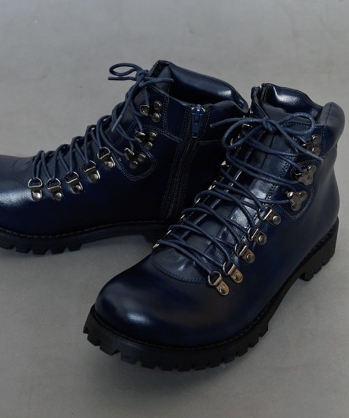 hardcover（ハードカバー）の「『hardcover』サイドzip トレッキングBOOTS（ブーツ・メンズ・ネイビー/ブラウン・SMALL/MEDIUM）」の2枚目の写真