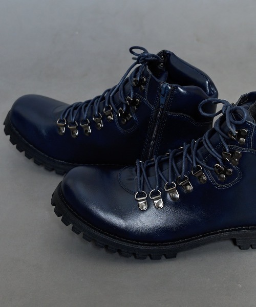 hardcover（ハードカバー）の「『hardcover』サイドzip トレッキングBOOTS（ブーツ・メンズ・ネイビー/ブラウン・SMALL/MEDIUM）」の5枚目の写真