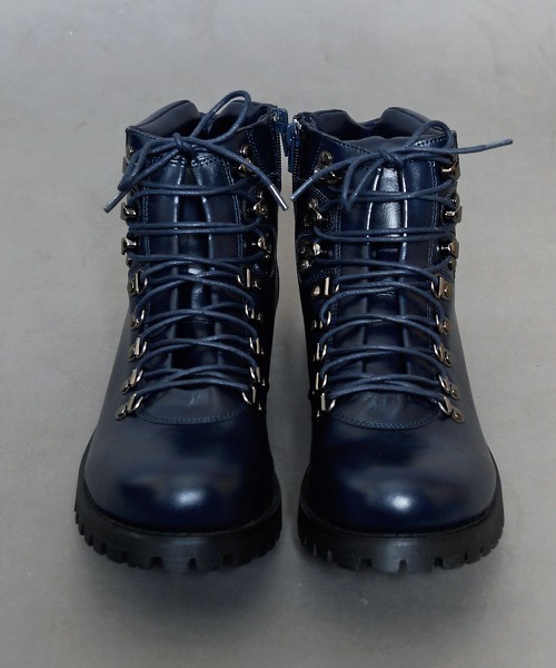 hardcover（ハードカバー）の「『hardcover』サイドzip トレッキングBOOTS（ブーツ・メンズ・ネイビー/ブラウン・SMALL/MEDIUM）」の6枚目の写真