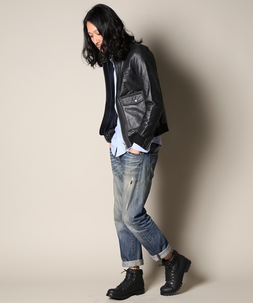 hardcover（ハードカバー）の「『hardcover』サイドzip トレッキングBOOTS（ブーツ・メンズ・ネイビー/ブラウン・SMALL/MEDIUM）」の8枚目の写真