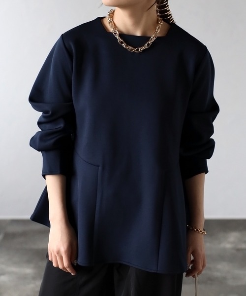 sakishimatokyo(サキシマトーキョー)の「切替チュニック(シャツ/ブラウス・レディース・グレイッシュベージュ/オフホワイト/ネイビー/ブラック・FREE)」の1枚目の写真