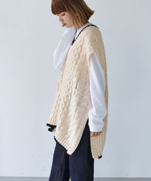 HER CLOSET | 【shemoshelly】ケーブルBIGニットベスト(ベスト)