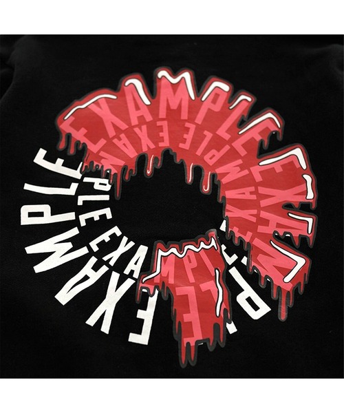 EXAMPLE（エグザンプル）の「EXAMPLY by EXAMPLE DRIP CIRCLE HOODIE for KIDS（パーカー・キッズ・ブラック/グレー・110/130）」の13枚目の写真