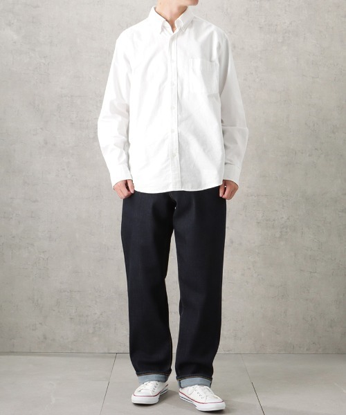 NAVY（ネイビー）の「毎日はきたくなるデニム「マイデニ」ROOSE STRAIGHT DENIM（デニムパンツ・メンズ・ワンウォッシュ/ブルー系・34inch/29inch/31inch/32inch/38inch/36inch/33inch/30inch/28inch）」の6枚目の写真