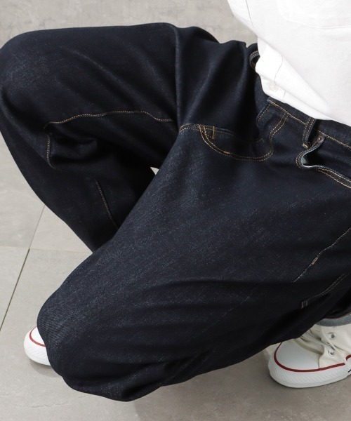 NAVY（ネイビー）の「毎日はきたくなるデニム「マイデニ」ROOSE STRAIGHT DENIM（デニムパンツ・メンズ・ワンウォッシュ/ブルー系・34inch/29inch/31inch/32inch/38inch/36inch/33inch/30inch/28inch）」の16枚目の写真