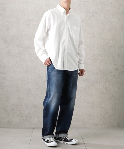 NAVY（ネイビー）の「毎日はきたくなるデニム「マイデニ」ROOSE STRAIGHT DENIM（デニムパンツ・メンズ・ワンウォッシュ/ブルー系・34inch/29inch/31inch/32inch/38inch/36inch/33inch/30inch/28inch）」の18枚目の写真