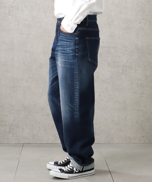 NAVY（ネイビー）の「毎日はきたくなるデニム「マイデニ」ROOSE STRAIGHT DENIM（デニムパンツ・メンズ・ワンウォッシュ/ブルー系・34inch/29inch/31inch/32inch/38inch/36inch/33inch/30inch/28inch）」の19枚目の写真