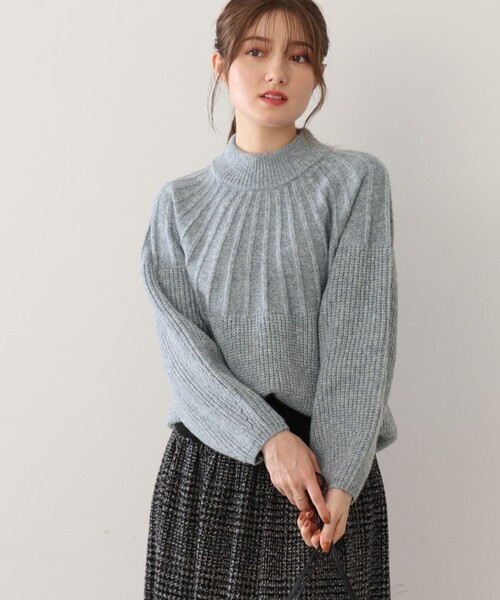 DRESKIP(ドレスキップ)の「◆求心編みニット(ニット/セーター・レディース・ピンク系/ライトベージュ/ライトブルー/グレー・02/03/04)」の1枚目の写真